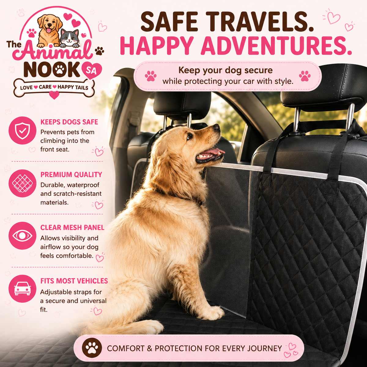 Premium Dog Car Seat Cover™
