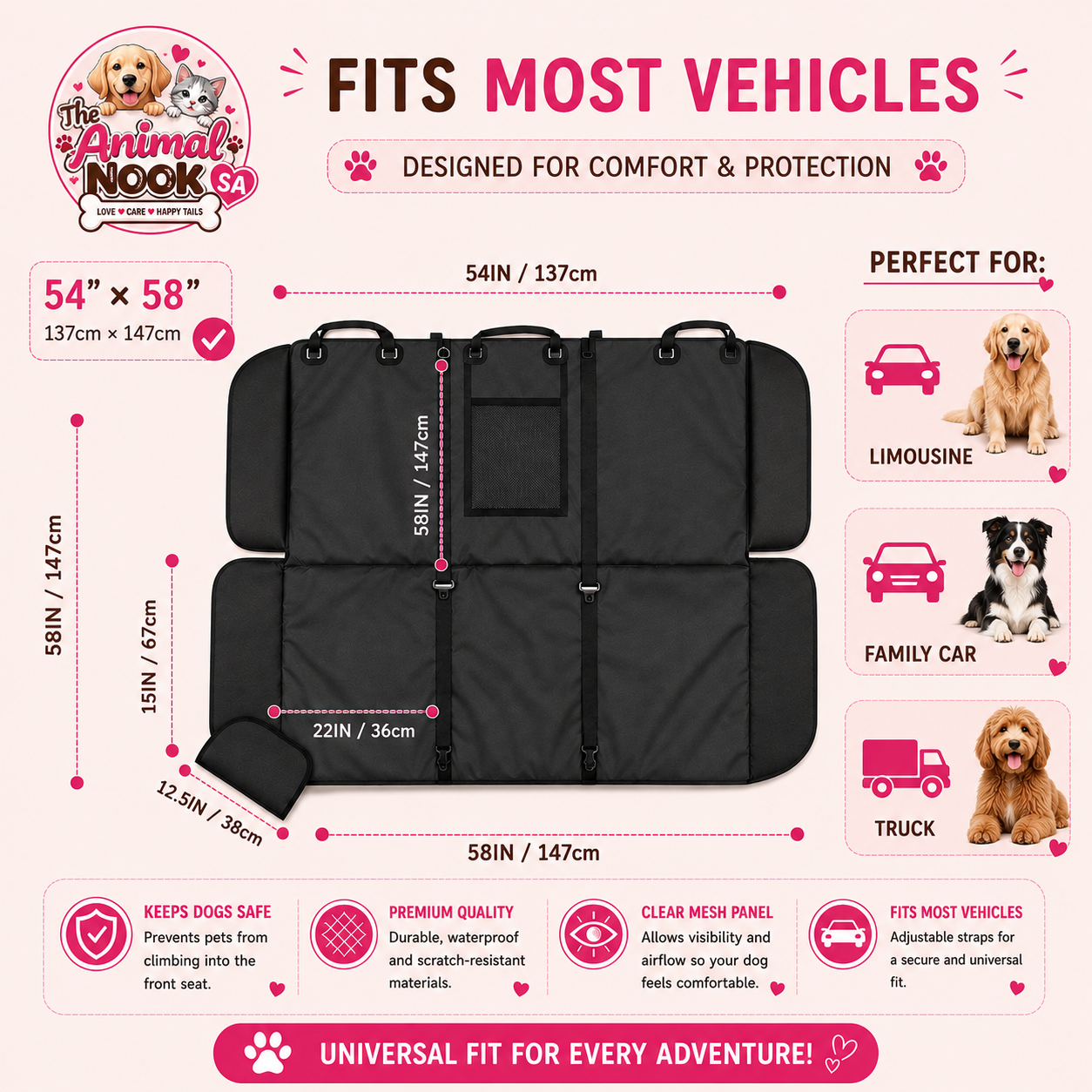 Premium Dog Car Seat Cover™