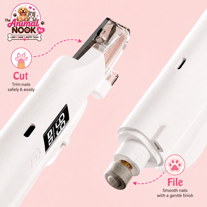 The Animal Nook™ LED Electric Pet Nail Clipper & Filer